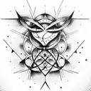 dark dimension illusion tattoo design idea