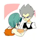 DBZ Vegeta and Bulma couples tattoo design idea
