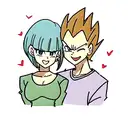 DBZ Vegeta and Bulma couples tattoo design idea
