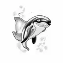 killer whale  tattoo design idea