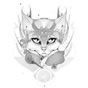 sexy lady tattoo design idea