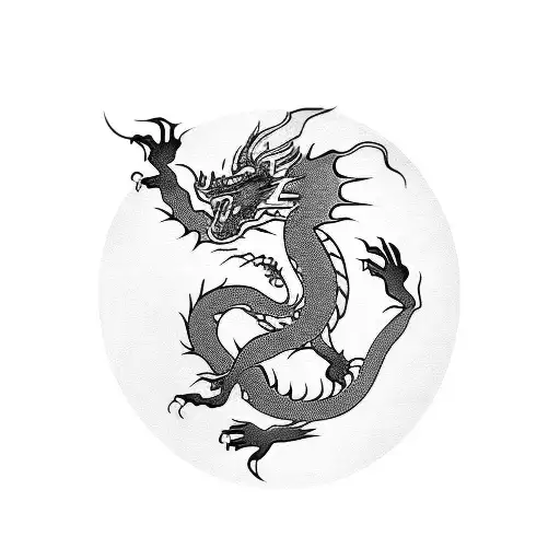 Laos dragon tattoo design idea