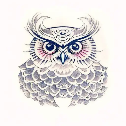 Owl tattoo design idea