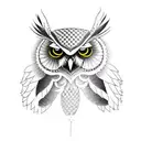 Owl tattoo design idea