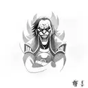 upper arm sleeve, madara uchiha from naturo, the joker from the dc universe, thanos from marvel universe   tattoo design idea