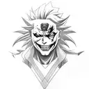 upper arm sleeve, madara uchiha from naturo, the joker from the dc universe, thanos from marvel universe   tattoo design idea