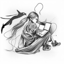 traveling computer programmer  tattoo design idea
