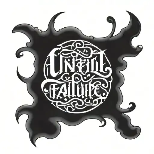 Until Failure text tattoo design idea