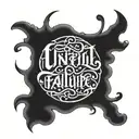 Until Failure text tattoo design idea