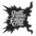 Until Failure text tattoo design idea