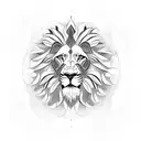 lion with flower of life masculine tattoo design idea