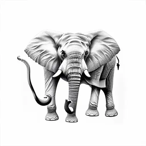 Elephant tattoo design idea