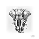 Elephant tattoo design idea