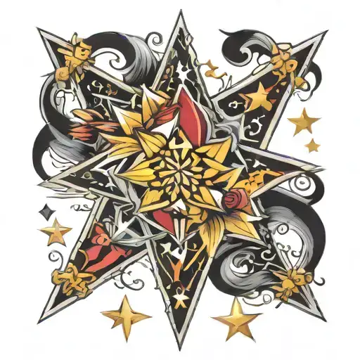 star tattoo design idea