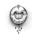 cherry and lips together tattoo design idea