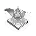 An open book with game controllers as bookmarks, symbolizing the balance between teaching and gaming tattoo design idea