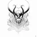 Venom from Marvel movie . tattoo design idea