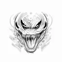 Venom from Marvel movie . tattoo design idea