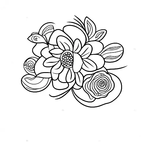 A stack of books with a blooming flower growing out of it tattoo design idea