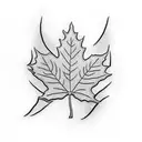 Maple Leaf tattoo design idea