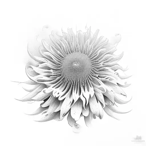 Chrysanthemum tattoo design idea
