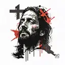 Jesus tattoo design idea