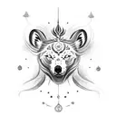 create a full arm tattoo containing lord shiva, northern lights, dogs, polar bear, phoenix tattoo design idea