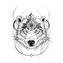 create a full arm tattoo containing lord shiva, northern lights, dogs, polar bear, phoenix tattoo design idea