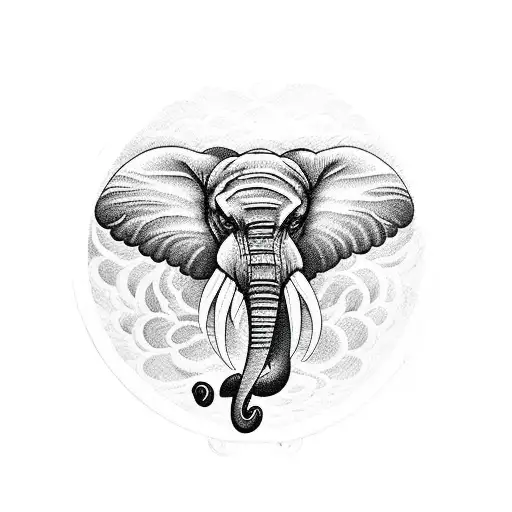 3 elephant and eagle tattoo design idea