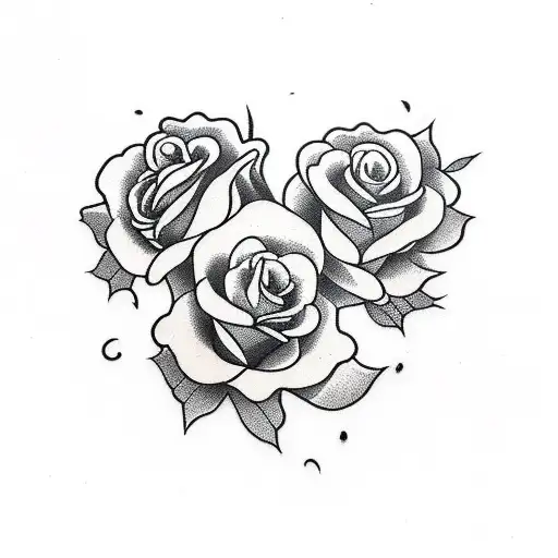 Girl's Chest Rose Tattoo
