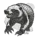 Honey badger Anakent tattoo design idea