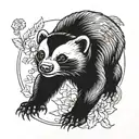 Honey badger Anakent tattoo design idea