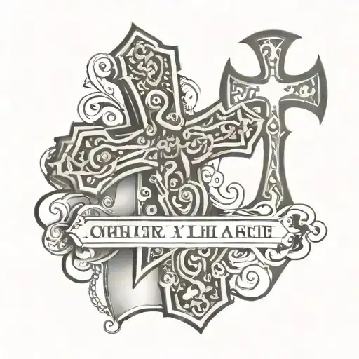 a cross with John 13:7 written vertically next to it   tattoo design idea