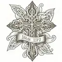 A cross and written next to it is John 13:7 tattoo design idea