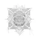 botanic sketch, universe and tetris tattoo design idea