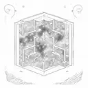 universe and tetris tattoo design idea