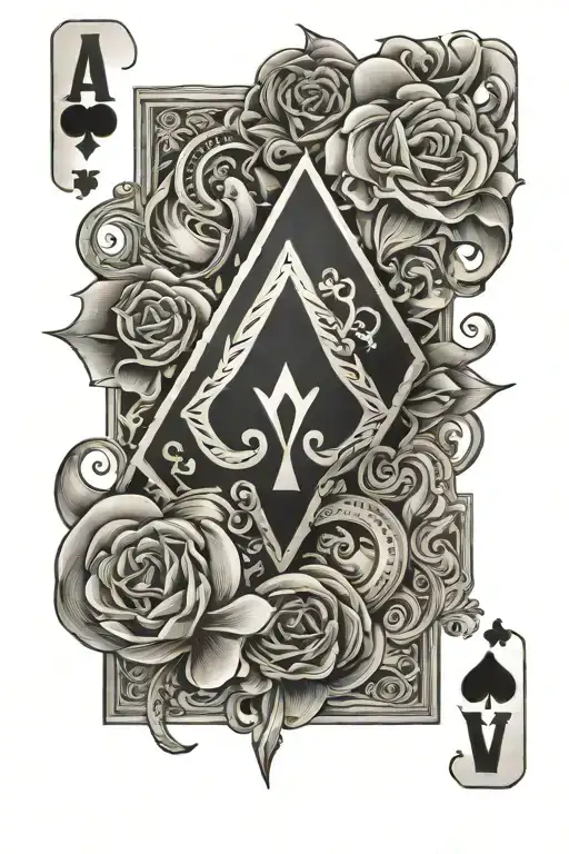 ace card tattoo design idea