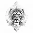 shield with lion  tattoo design idea