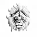 shield with lion  tattoo design idea