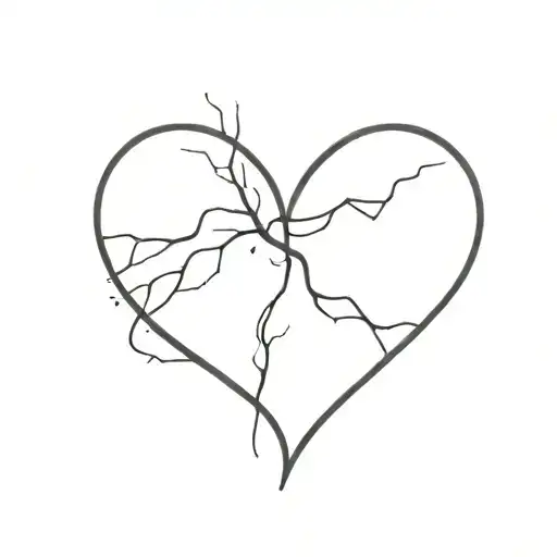 BROKEN HEART tattoo design idea