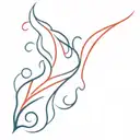 red and blue flames left arm tattoo design idea