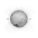 A silhouette of Steph Curry shooting a basketball with flames surrounding him tattoo design idea