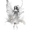 fairy tattoo design idea