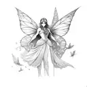 fairy tattoo design idea