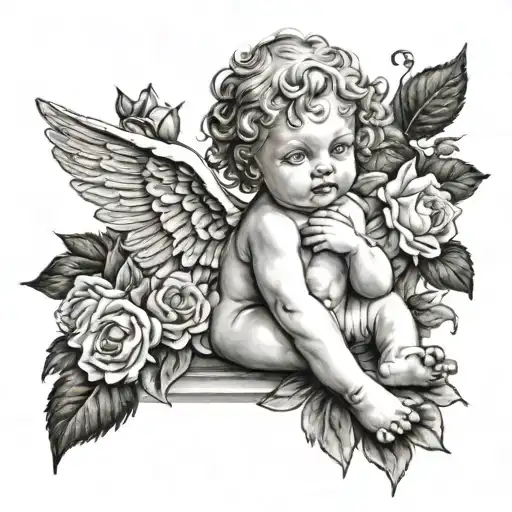 cherub tattoo design idea