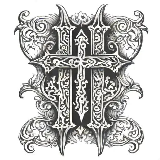 biblical cross tattoo tattoo design idea