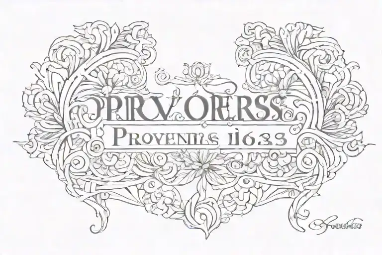 proverbs 16:33 quote tattoo design idea