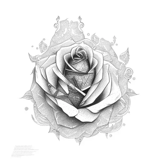 money rose sleeve tattoo design idea