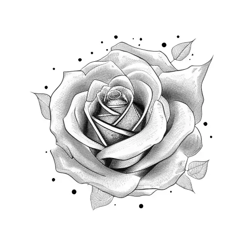 Money rose  tattoo design idea