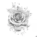 Money rose chicano tattoo design idea